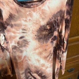 Love, Fire Pink and Brown Top